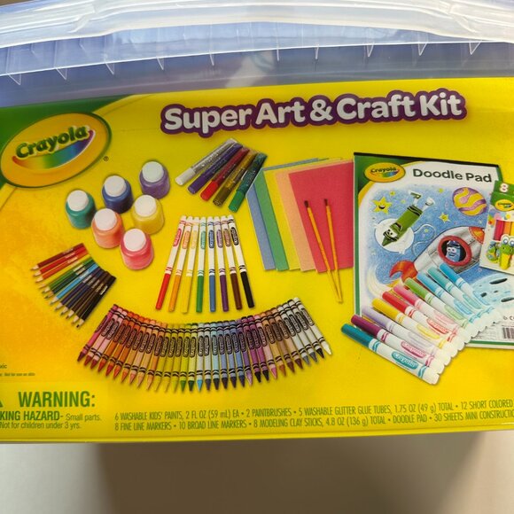 Crayola 115pc Kids Super Art & Craft Kit NEW - Picture 5 of 6